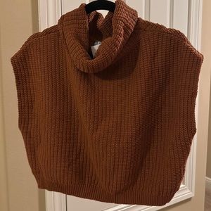 NWT orange sleeveless sweater
